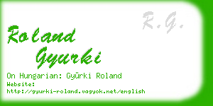 roland gyurki business card