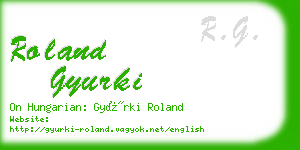 roland gyurki business card